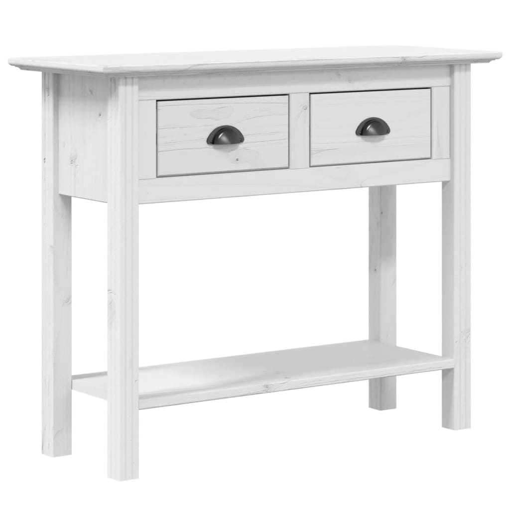Table console BODO blanc 91x35x74 cm bois de pin massif - XIOS