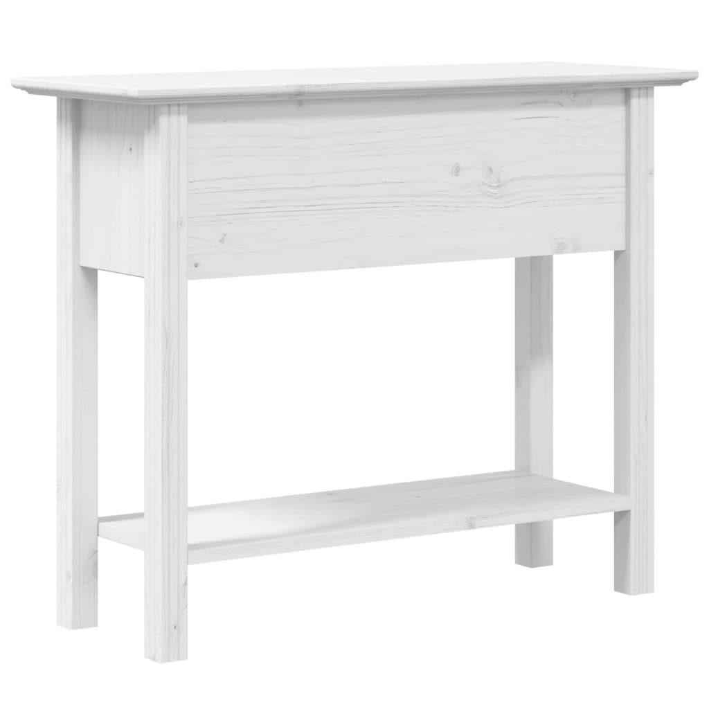 Table console BODO blanc 91x35x74 cm bois de pin massif - XIOS