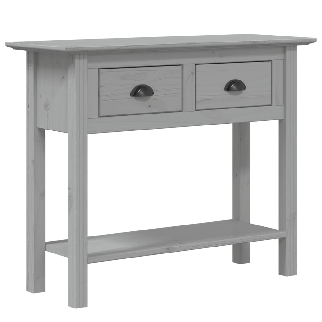 Table console BODO gris 91x35x74 cm bois de pin massif - XIOS
