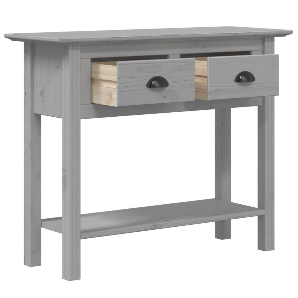 Table console BODO gris 91x35x74 cm bois de pin massif - XIOS