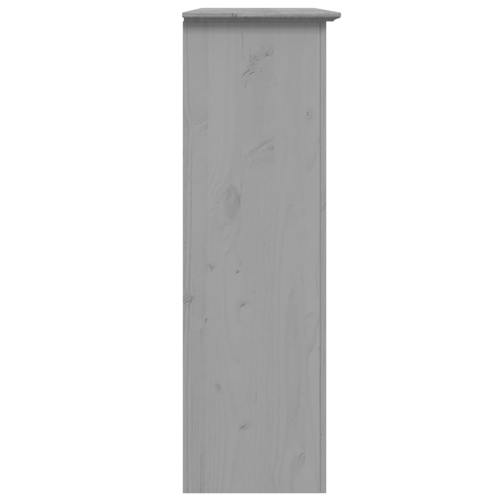 Armoire avec portes vitrées BODO gris bois de pin massif - XIOS