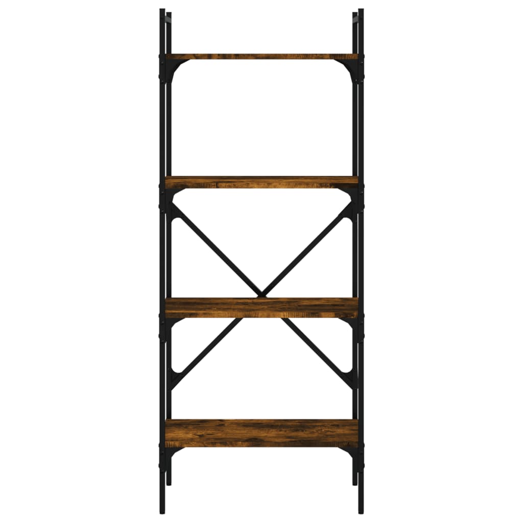 Bibliothèque à 4 niveaux chêne fumé 56x31,5x138,5 cm - XIOS