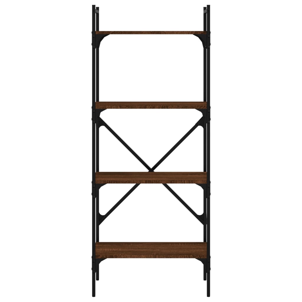 Bibliothèque à 4 niveaux chêne marron 56x31,5x138,5 cm - XIOS