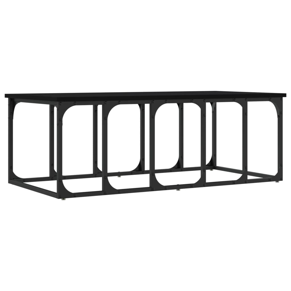 Table basse noir 100x50x35,5 cm bois d'ingénierie - XIOS