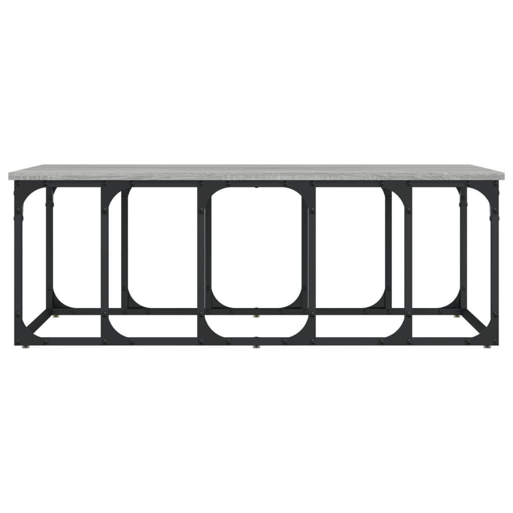 Table basse sonoma gris 100x50x35,5 cm bois d'ingénierie - XIOS