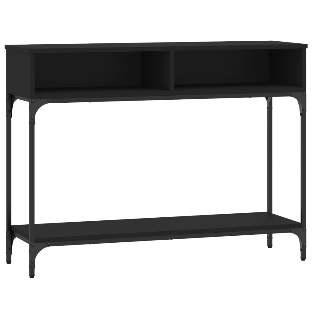 Table console noir 100x30,5x75 cm bois d'ingénierie - XIOS