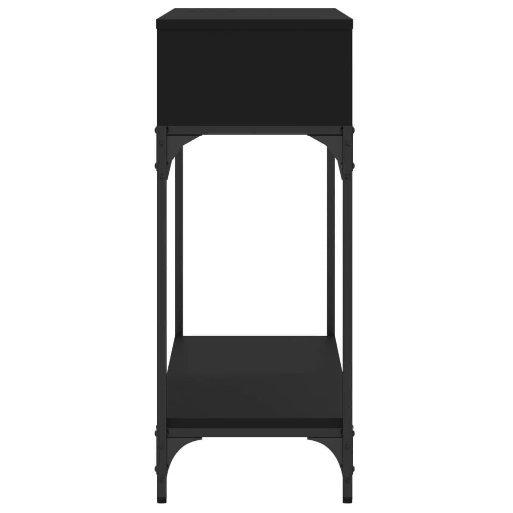 Table console noir 100x30,5x75 cm bois d'ingénierie - XIOS