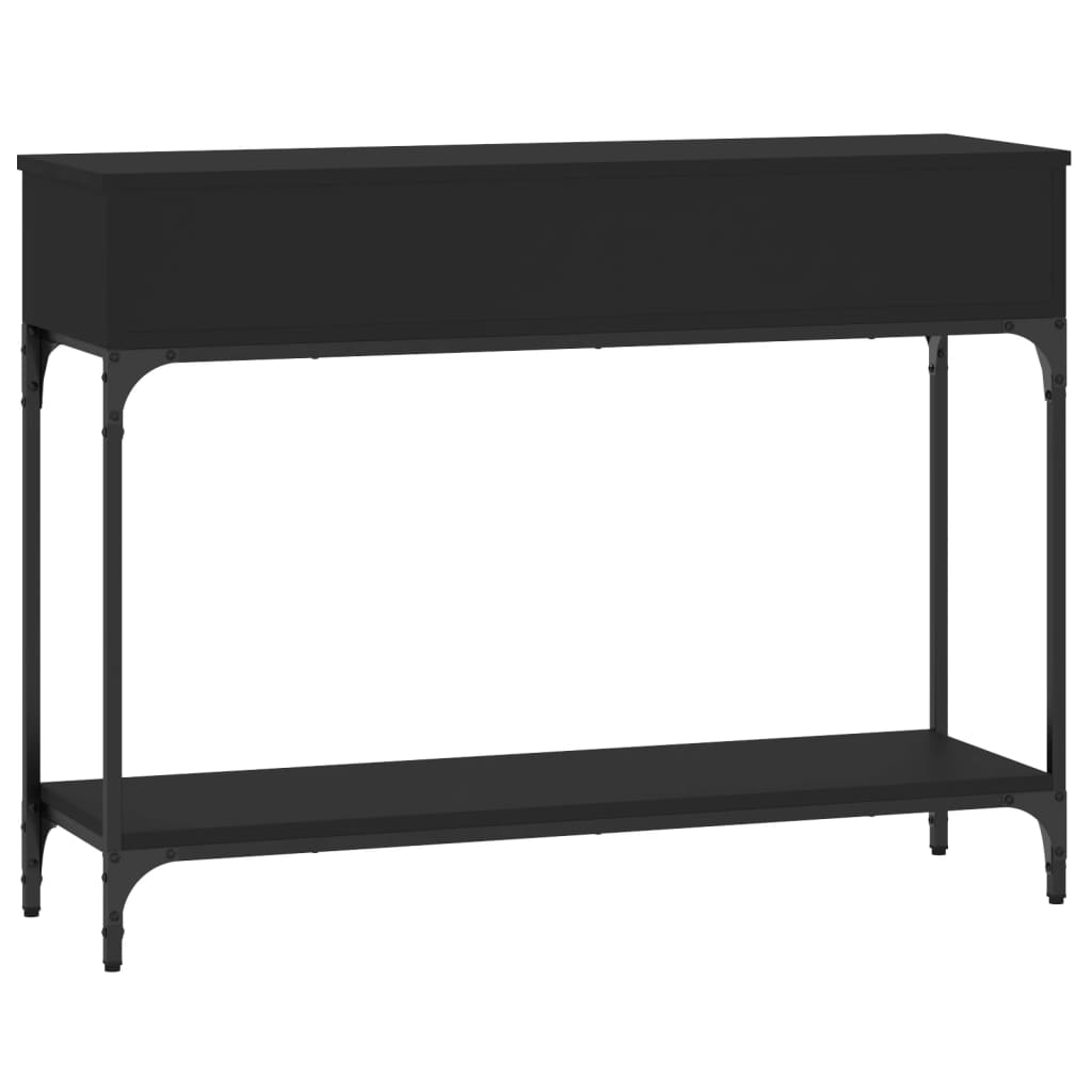 Table console noir 100x30,5x75 cm bois d'ingénierie - XIOS