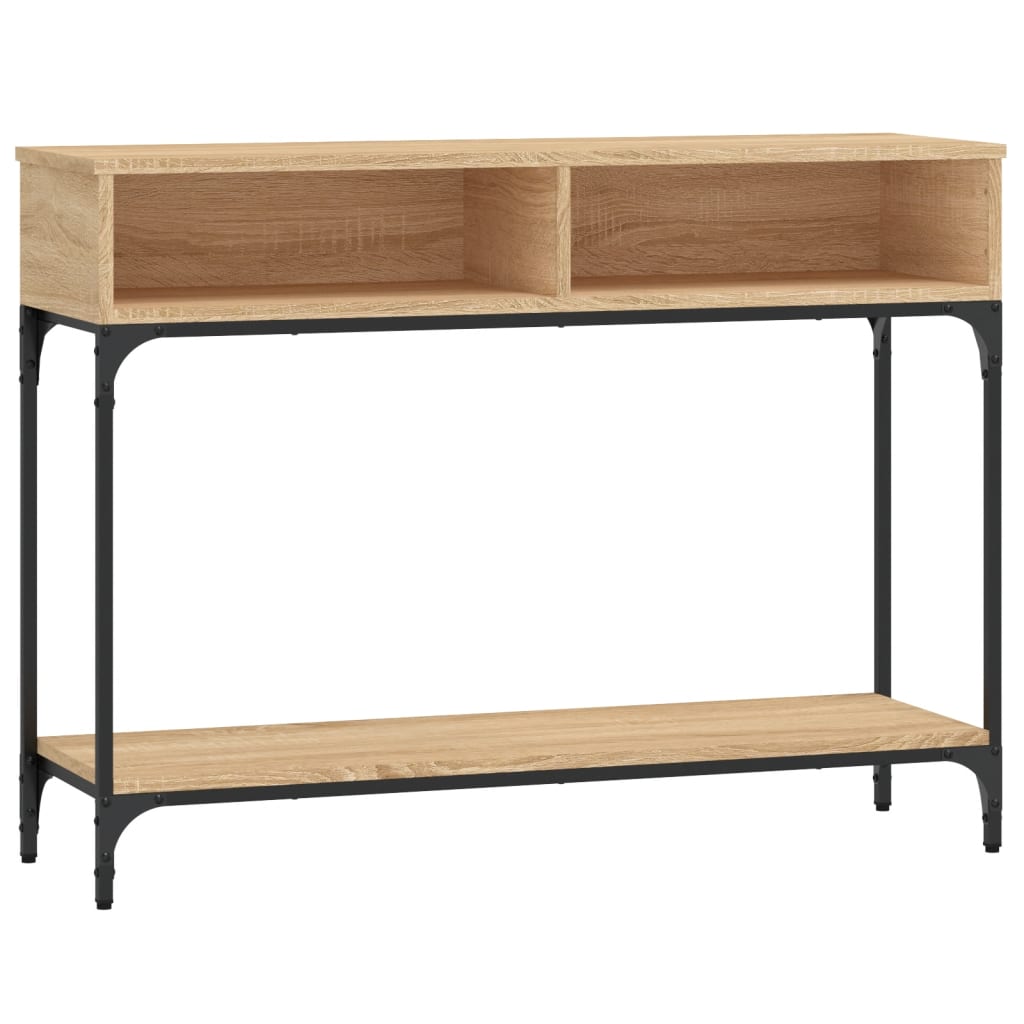 Table console chêne sonoma 100x30,5x75 cm bois d'ingénierie - XIOS