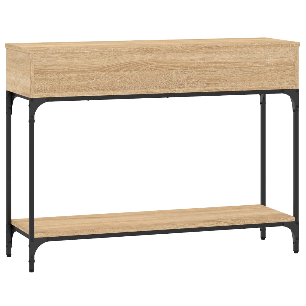 Table console chêne sonoma 100x30,5x75 cm bois d'ingénierie - XIOS