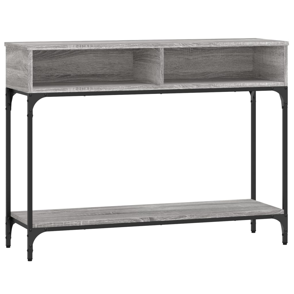 Table console sonoma gris 100x30,5x75 cm bois d'ingénierie - XIOS