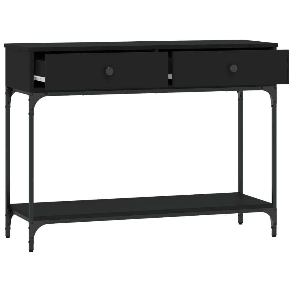 Table console noir 100x34,5x75 cm bois d'ingénierie - XIOS