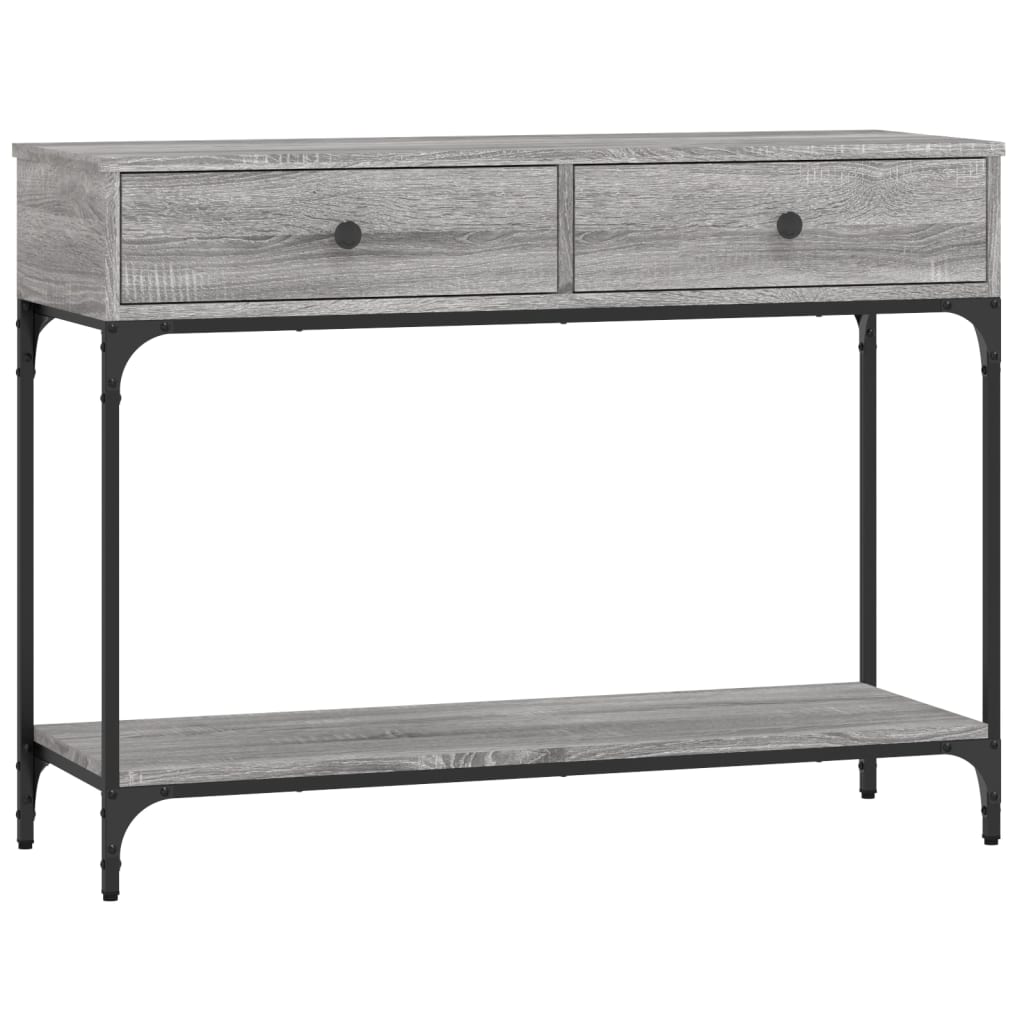 Table console sonoma gris 100x34,5x75 cm bois d'ingénierie - XIOS