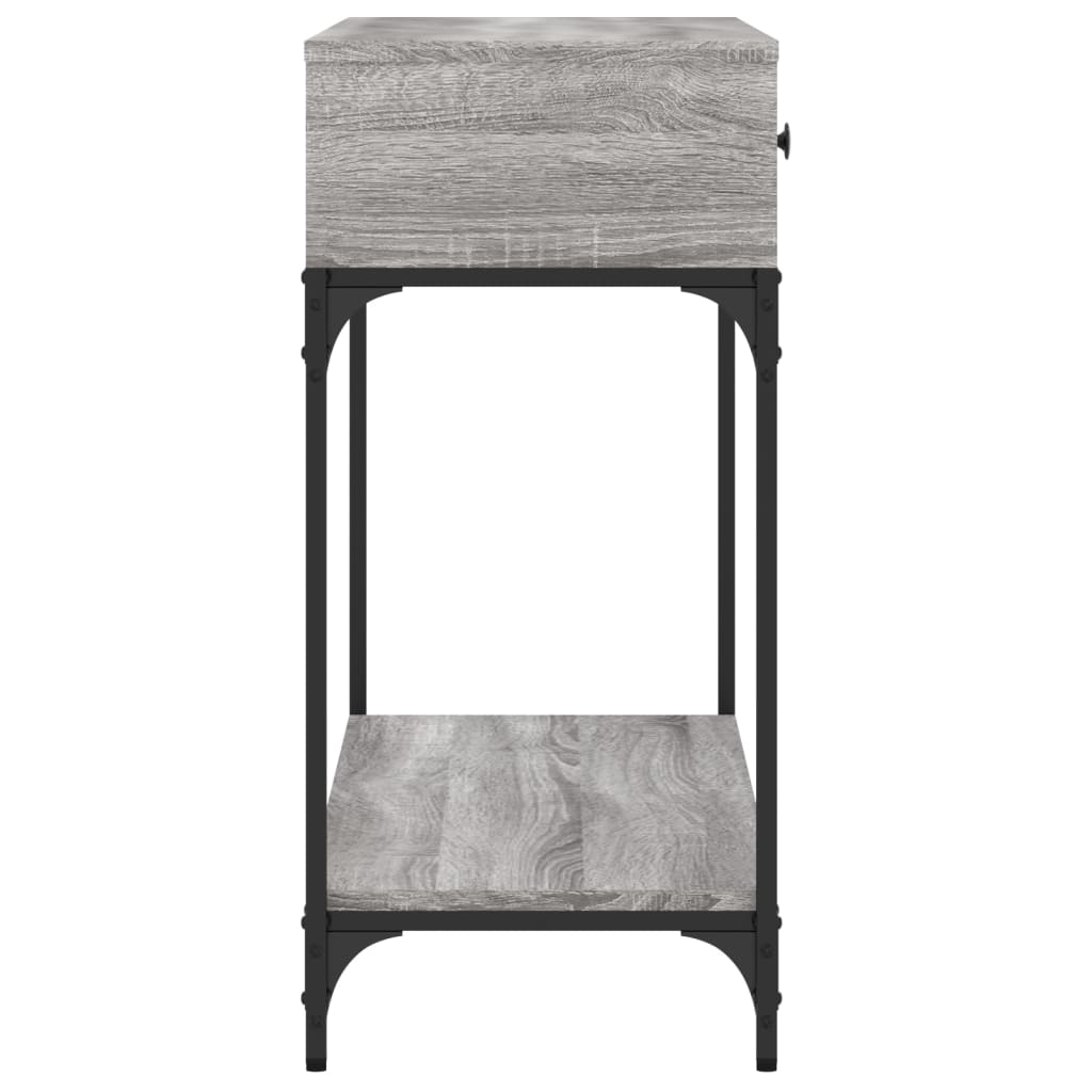 Table console sonoma gris 100x34,5x75 cm bois d'ingénierie - XIOS