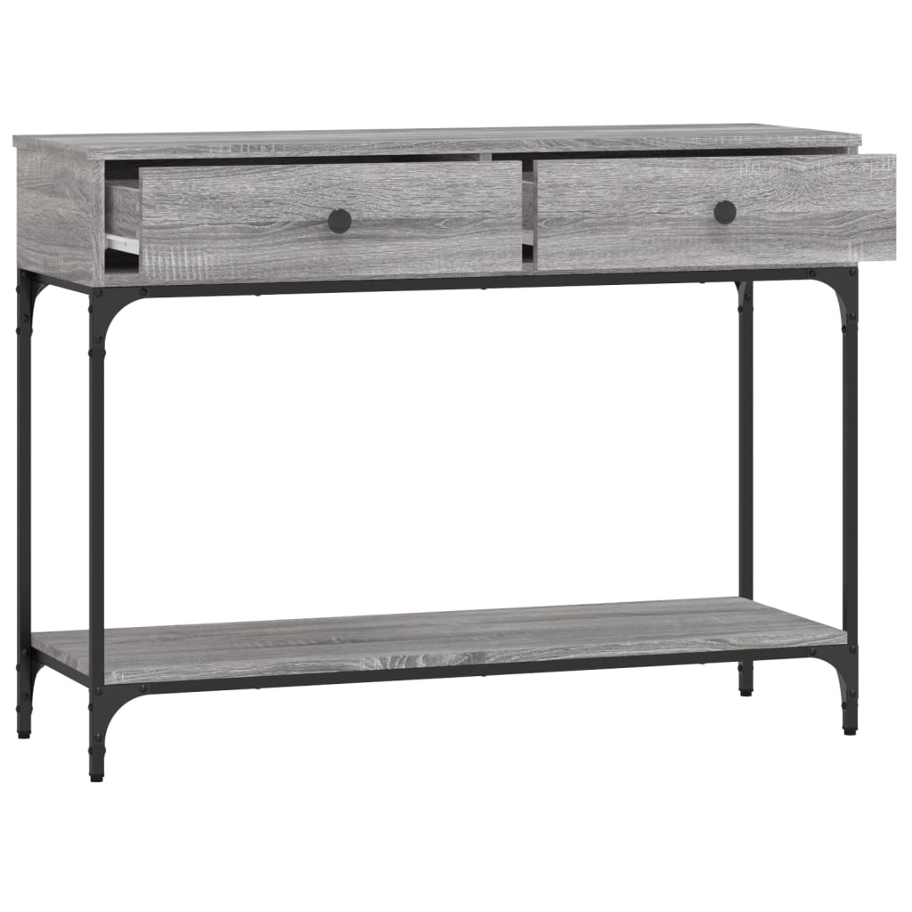 Table console sonoma gris 100x34,5x75 cm bois d'ingénierie - XIOS