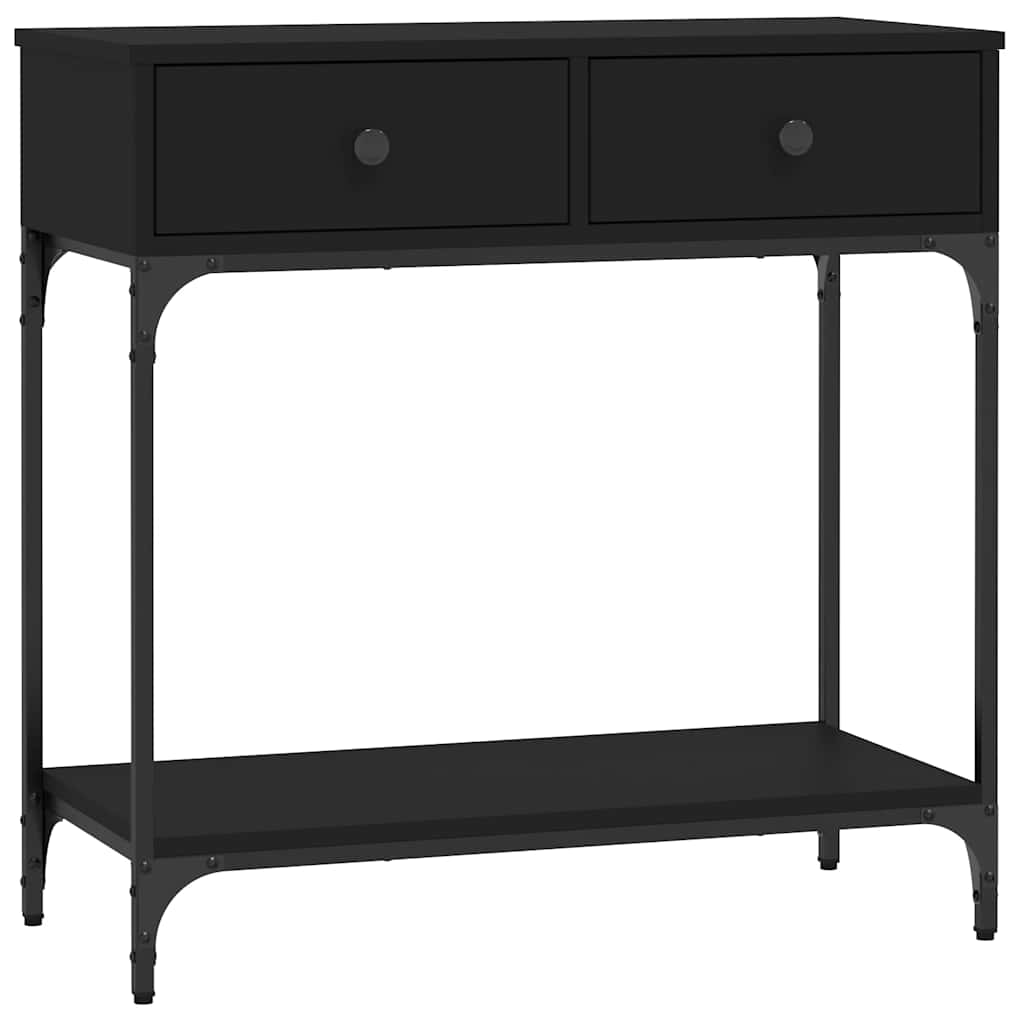 Table console noir 75x34,5x75 cm bois d'ingénierie - XIOS