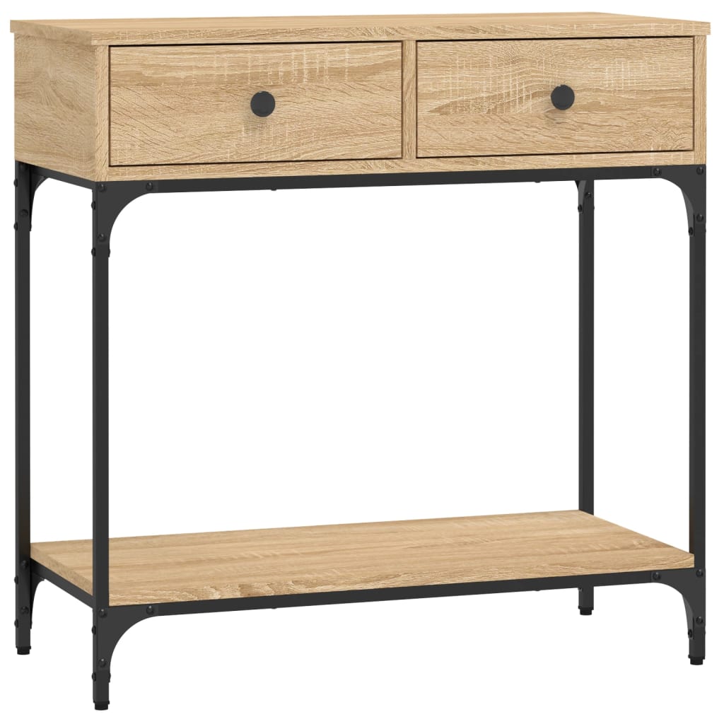 Table console chêne sonoma 75x34,5x75 cm bois d'ingénierie - XIOS