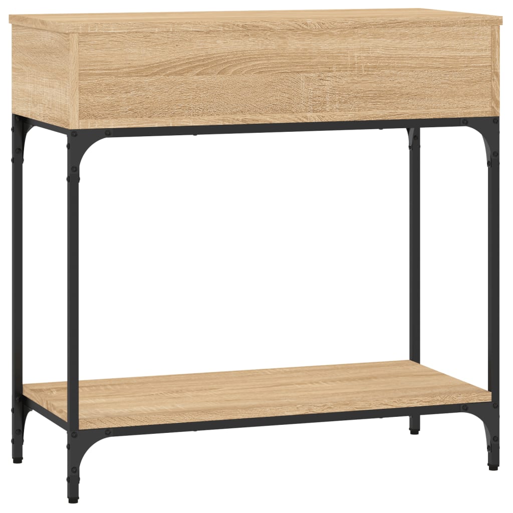 Table console chêne sonoma 75x34,5x75 cm bois d'ingénierie - XIOS