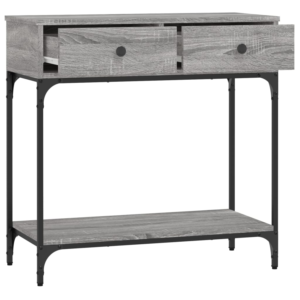 Table console sonoma gris 75x34,5x75 cm bois d'ingénierie - XIOS