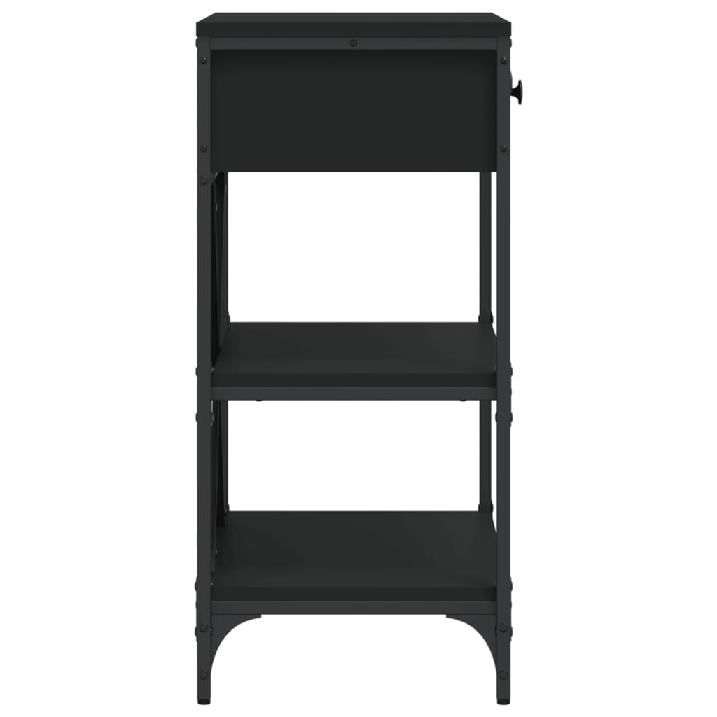 Table console noir 75x34,5x75 cm bois d'ingénierie - XIOS