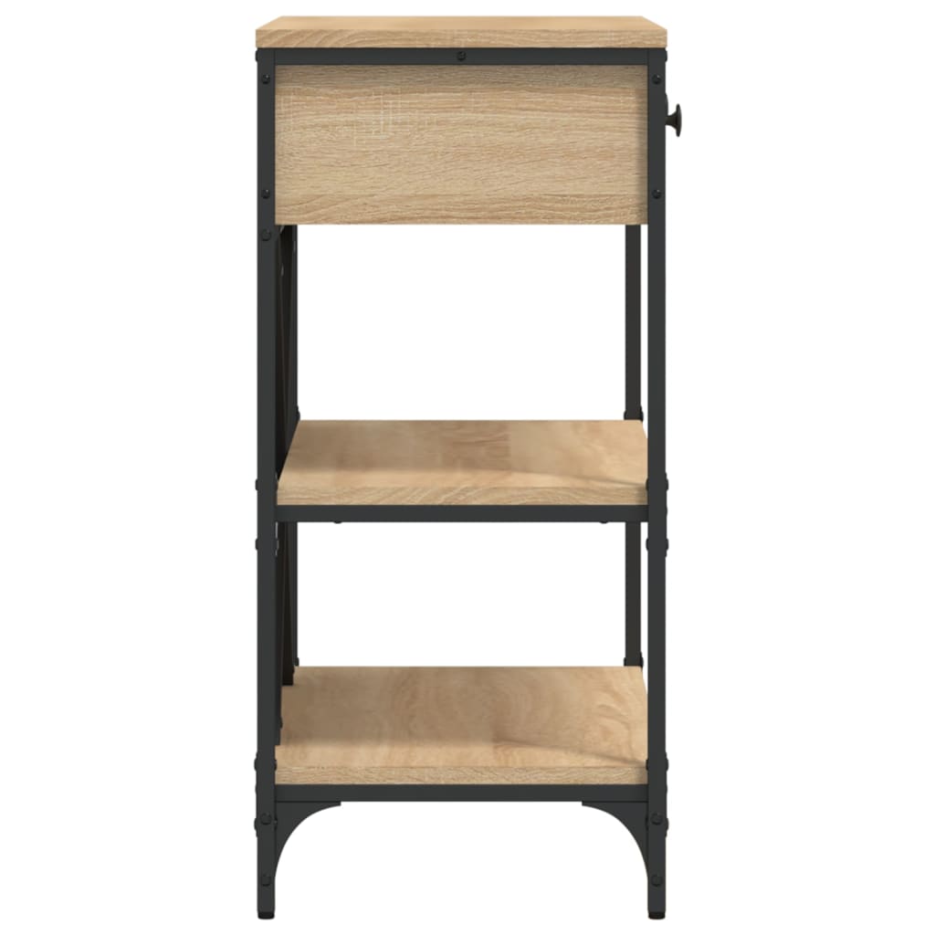 Table console chêne sonoma 75x34,5x75 cm bois d'ingénierie - XIOS