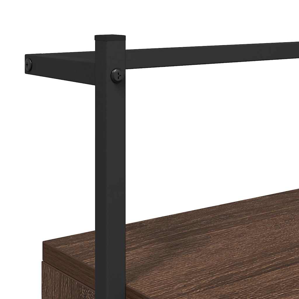 Table de chevet murale 2 pcs chêne marron 35x30x51 cm