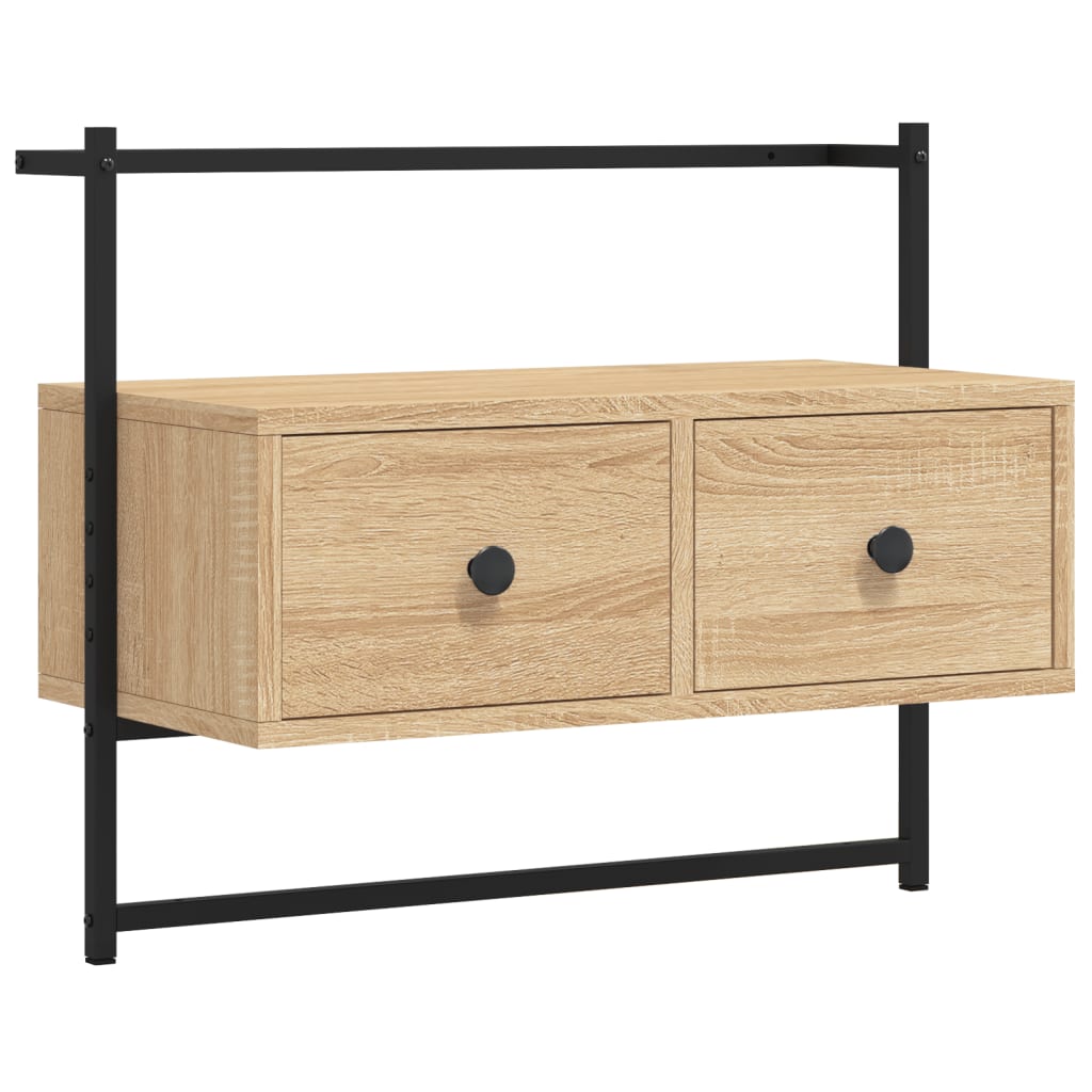 Meuble TV mural chêne sonoma 60,5x30x51 cm bois d'ingénierie - XIOS