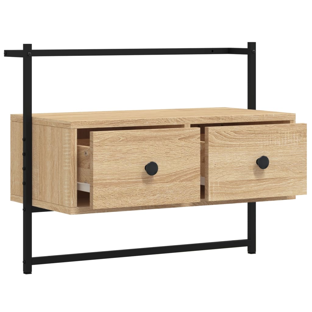 Meuble TV mural chêne sonoma 60,5x30x51 cm bois d'ingénierie - XIOS