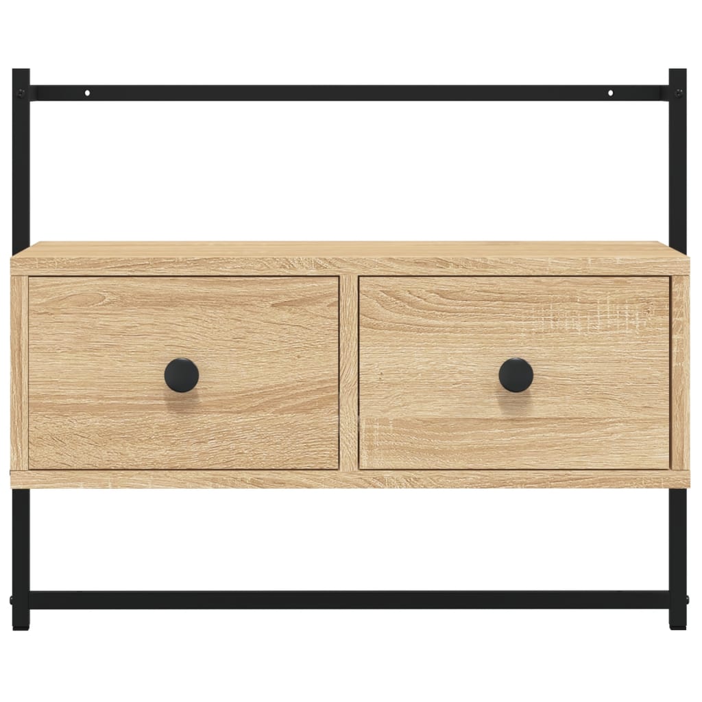 Meuble TV mural chêne sonoma 60,5x30x51 cm bois d'ingénierie - XIOS