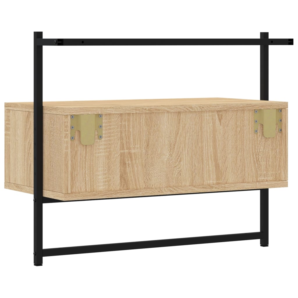 Meuble TV mural chêne sonoma 60,5x30x51 cm bois d'ingénierie - XIOS