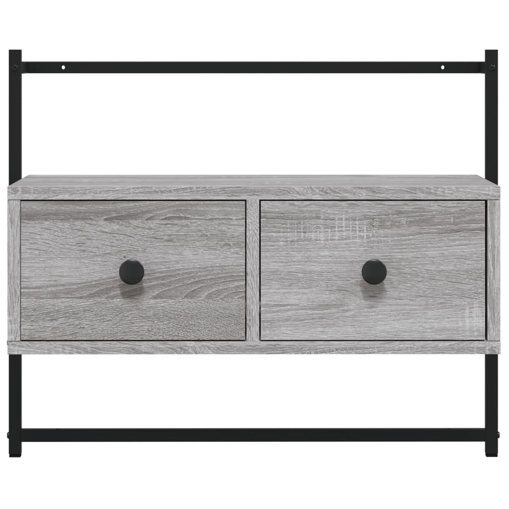 Meuble TV mural sonoma gris 60,5x30x51 cm bois d'ingénierie - XIOS