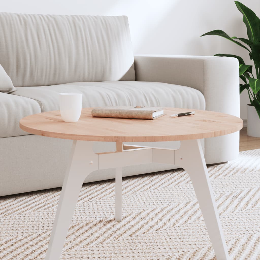 Dessus de table Ø70x1,5 cm rond bois massif de hêtre - XIOS