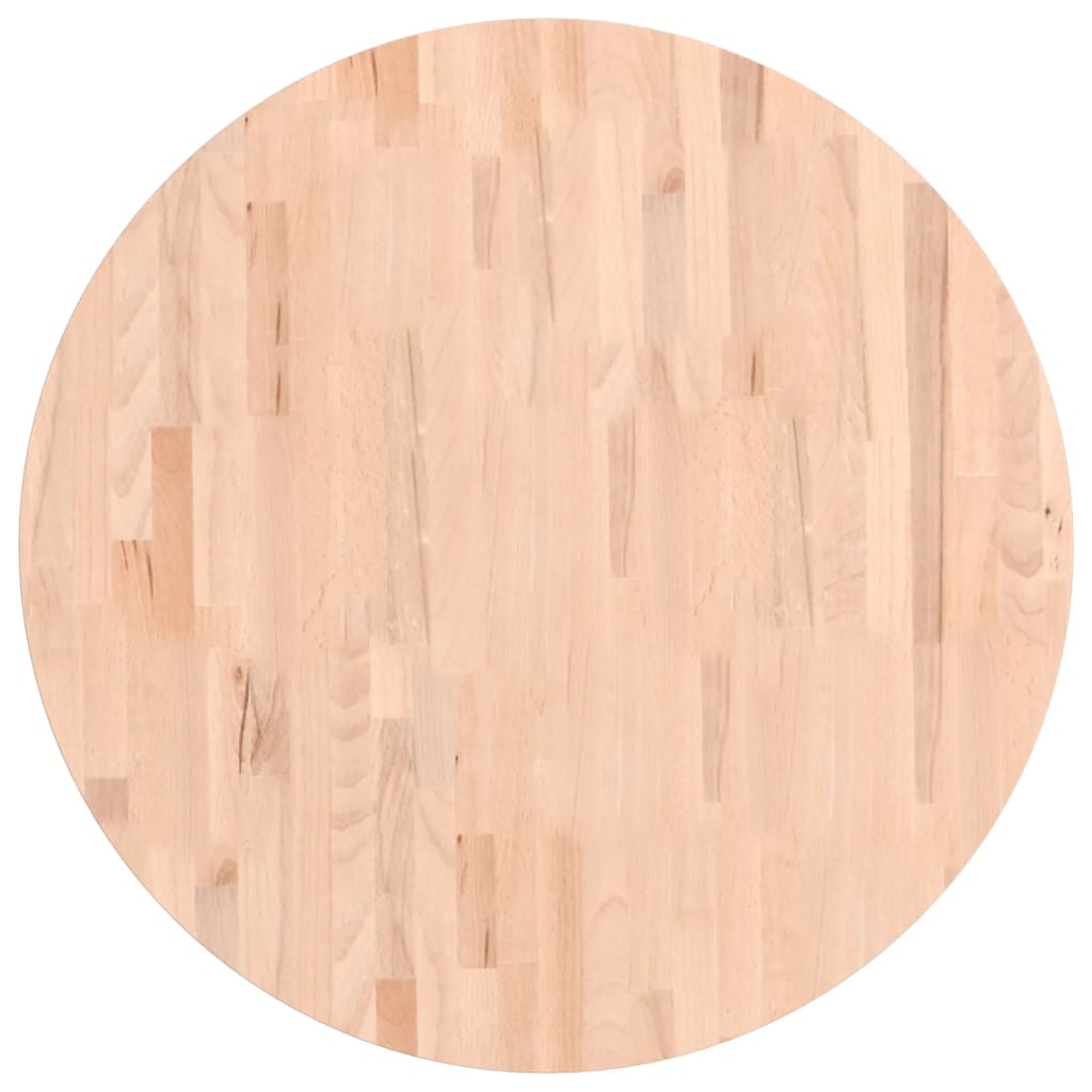 Dessus de table Ø80x1,5 cm rond bois massif de hêtre - XIOS