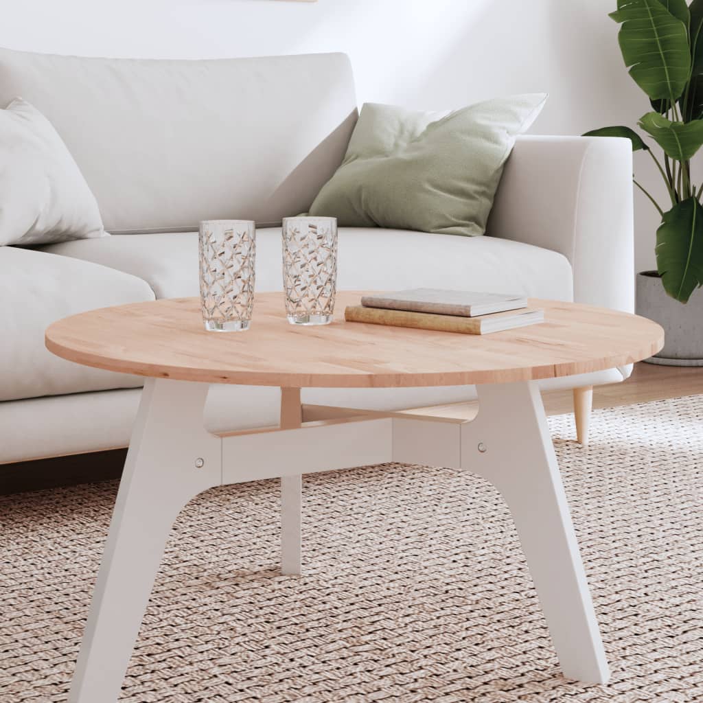 Dessus de table Ø80x1,5 cm rond bois massif de hêtre - XIOS