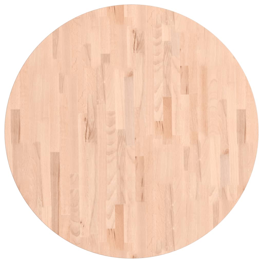 Dessus de table Ø90x1,5 cm rond bois massif de hêtre - XIOS