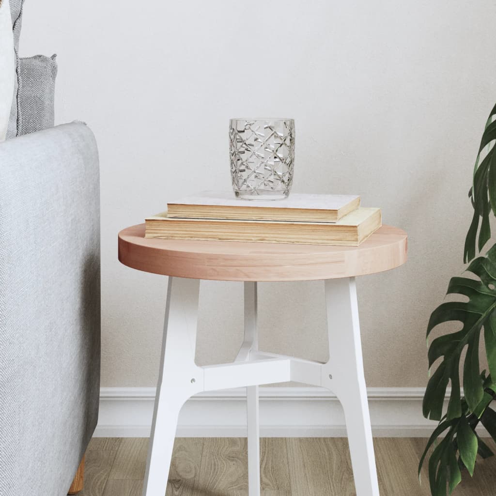 Dessus de table Ø30x2,5 cm rond bois massif de hêtre - XIOS