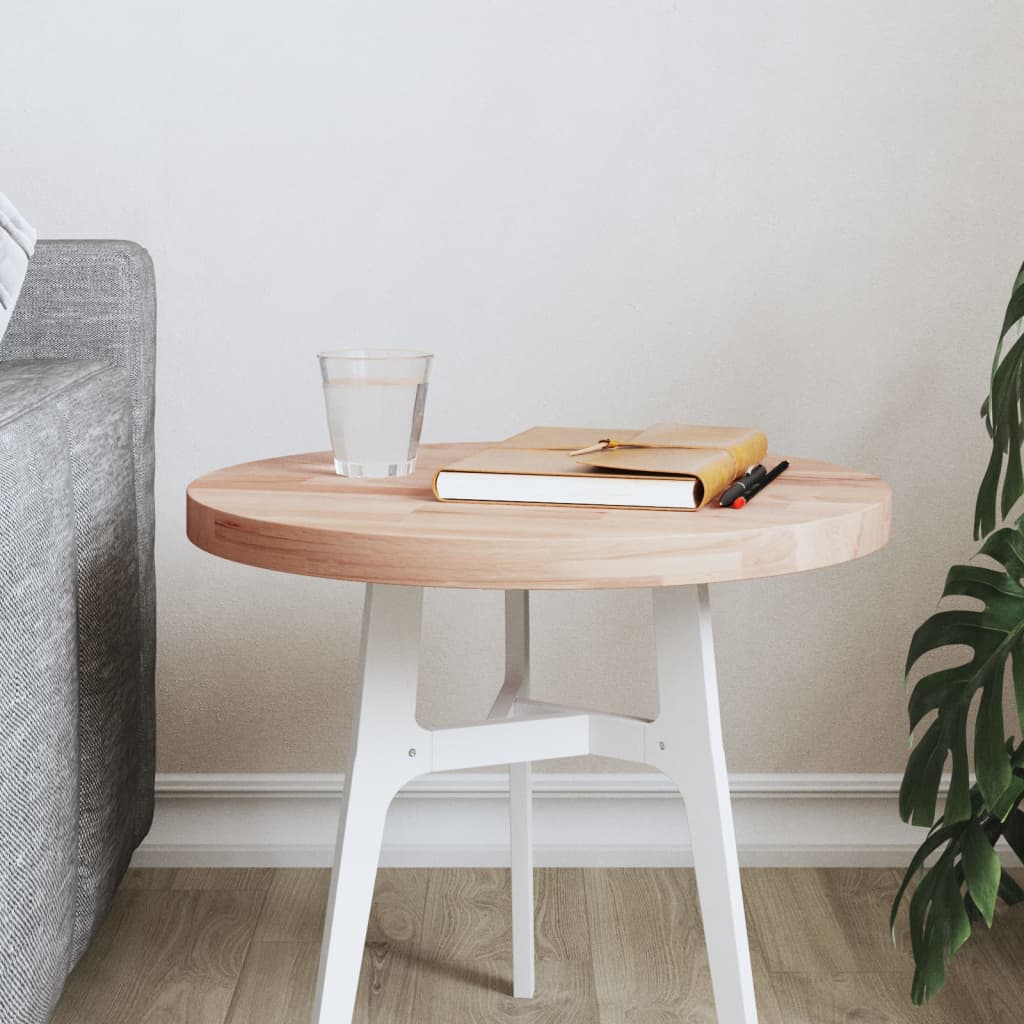 Dessus de table Ø40x2,5 cm rond bois massif de hêtre - XIOS