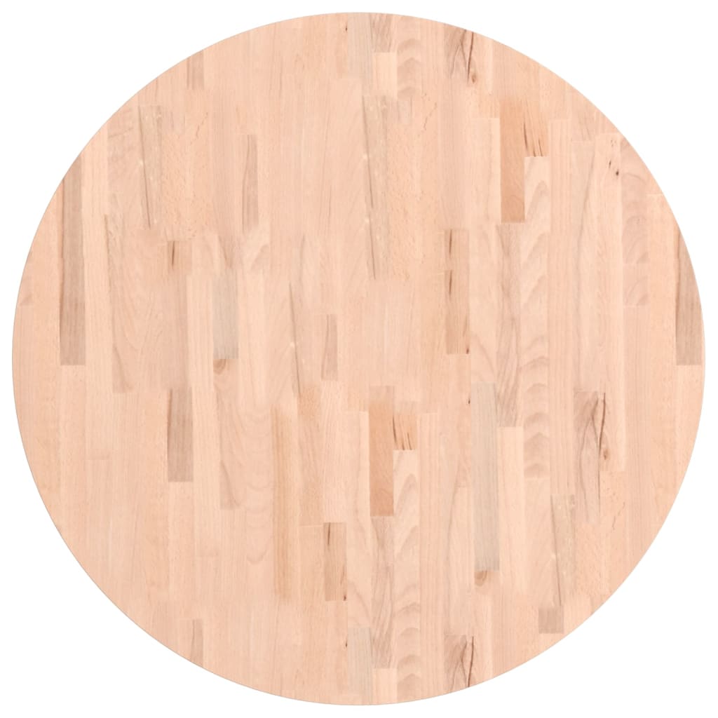 Dessus de table Ø90x2,5 cm rond bois massif de hêtre - XIOS