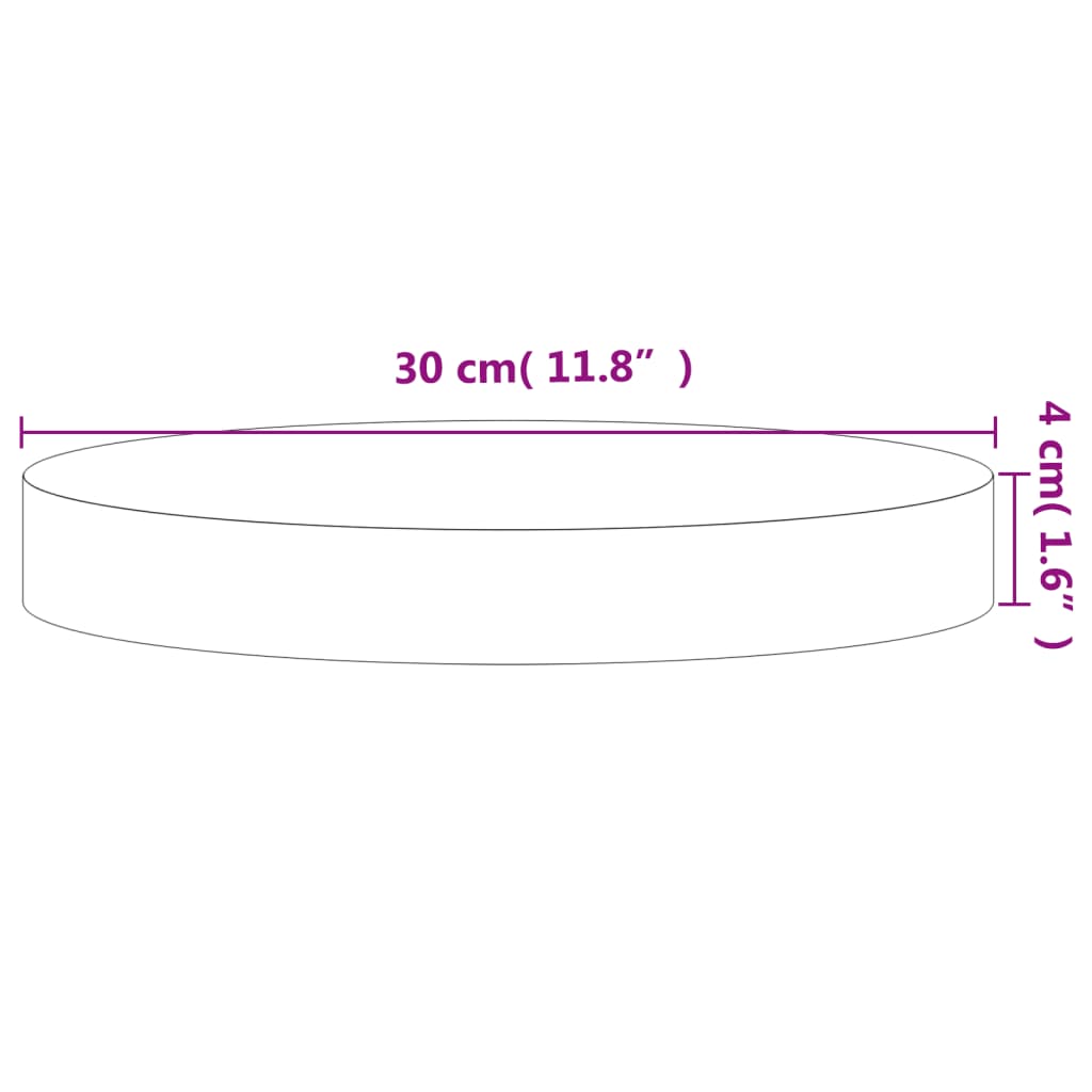 Dessus de table Ø30x4 cm rond bois massif de hêtre - XIOS