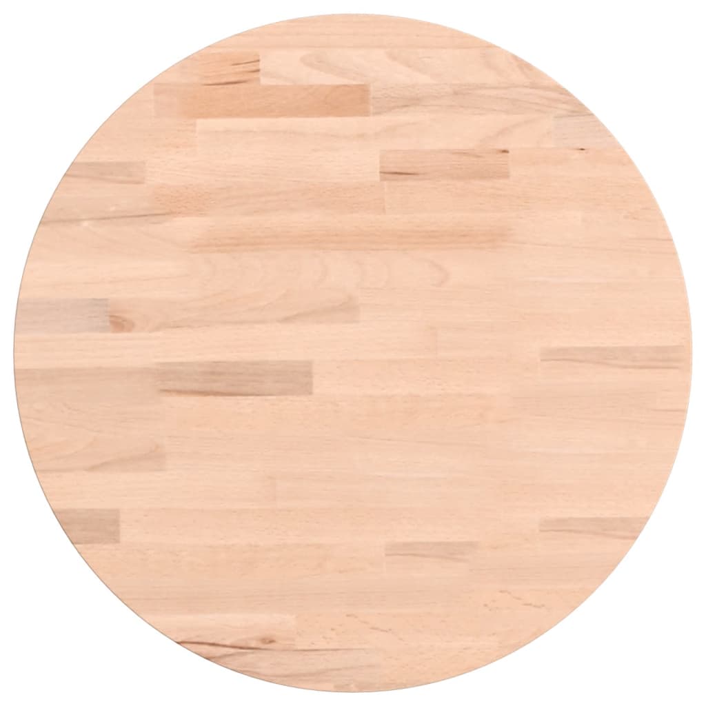 Dessus de table Ø40x4 cm rond bois massif de hêtre - XIOS