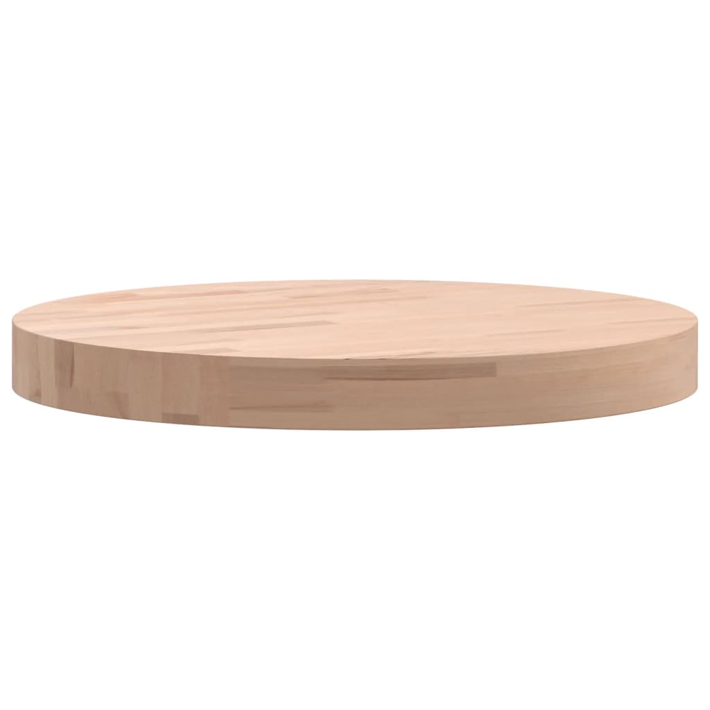 Dessus de table Ø40x4 cm rond bois massif de hêtre - XIOS