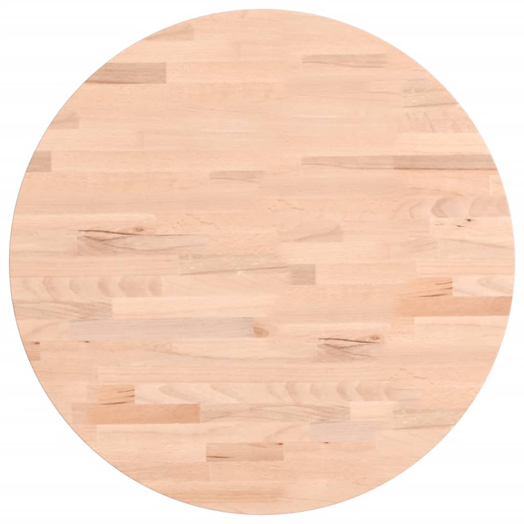 Dessus de table Ø50x4 cm rond bois massif de hêtre - XIOS