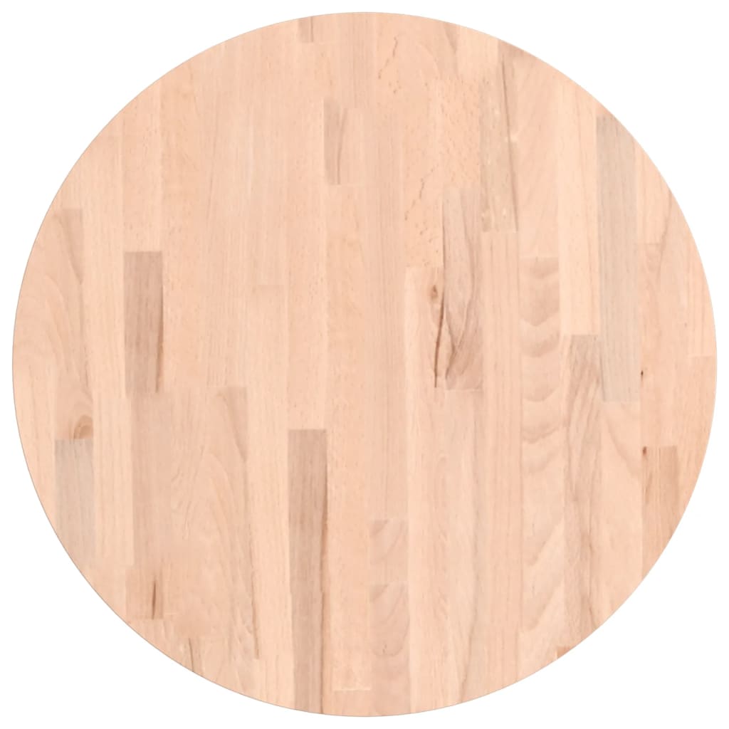 Dessus de table Ø60x4 cm rond bois massif de hêtre - XIOS