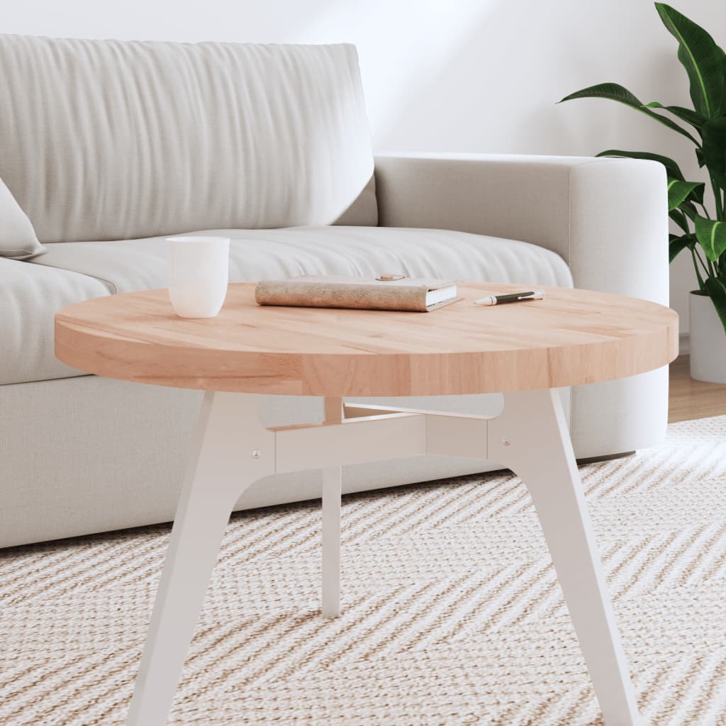 Dessus de table Ø70x4 cm rond bois massif de hêtre - XIOS