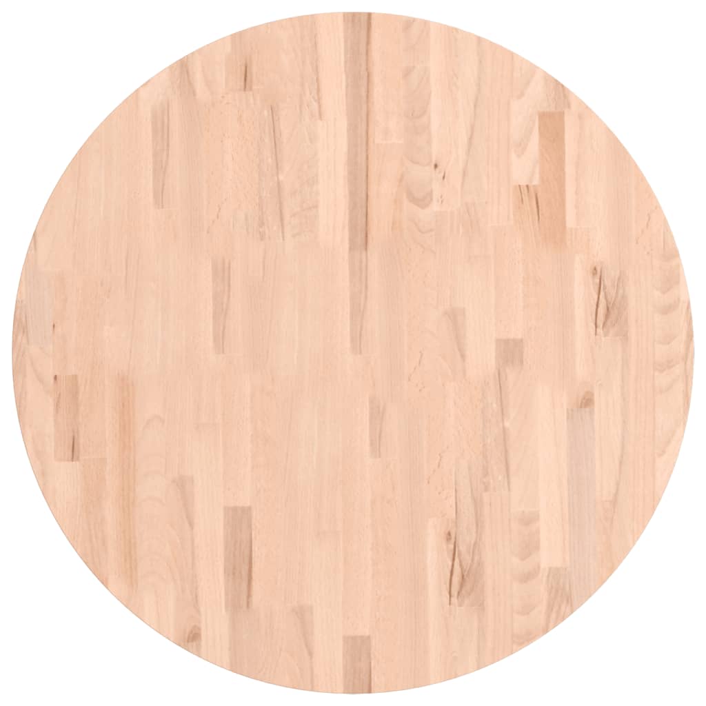 Dessus de table Ø80x4 cm rond bois massif de hêtre - XIOS
