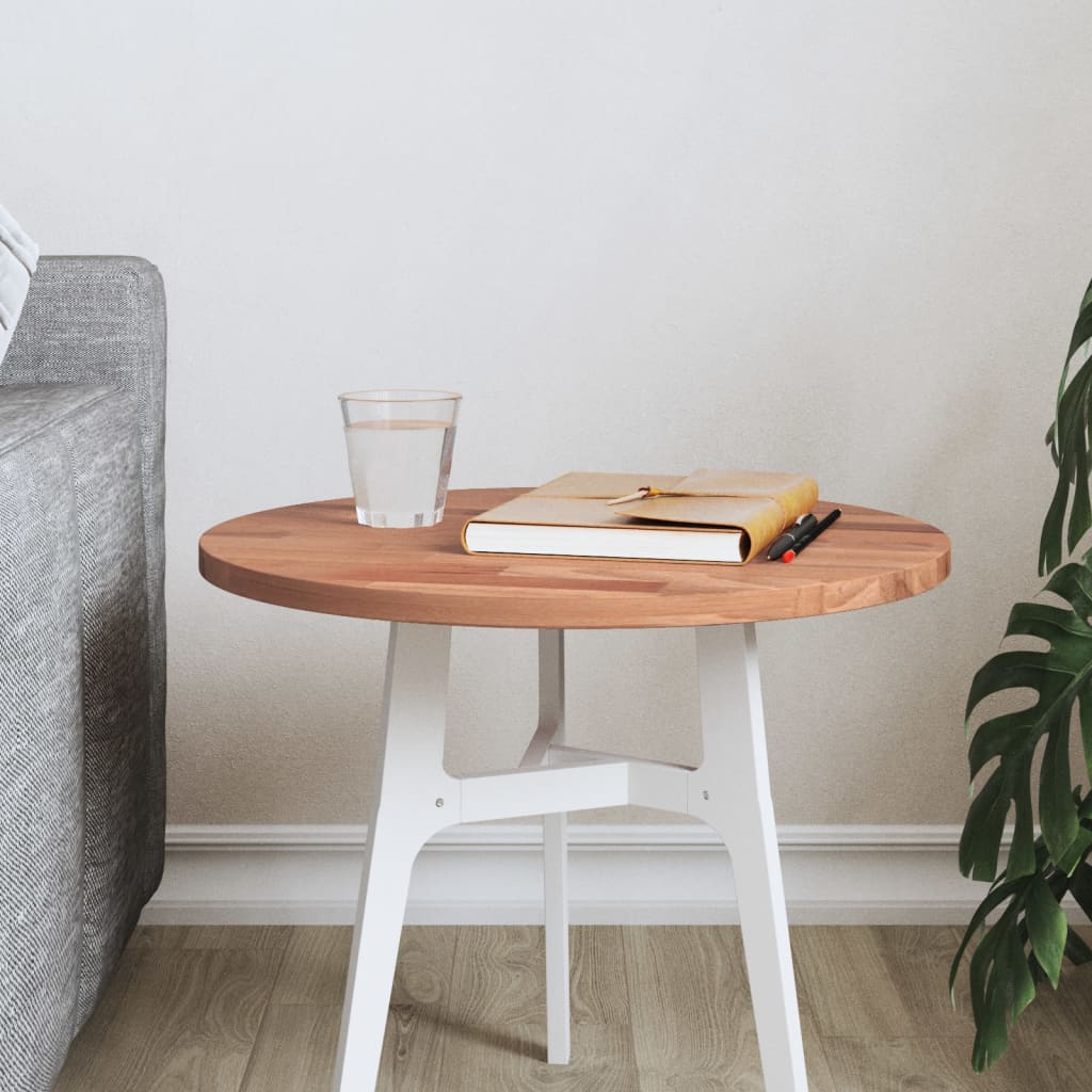 Dessus de table Ø40x1,5 cm rond bois massif de hêtre - XIOS