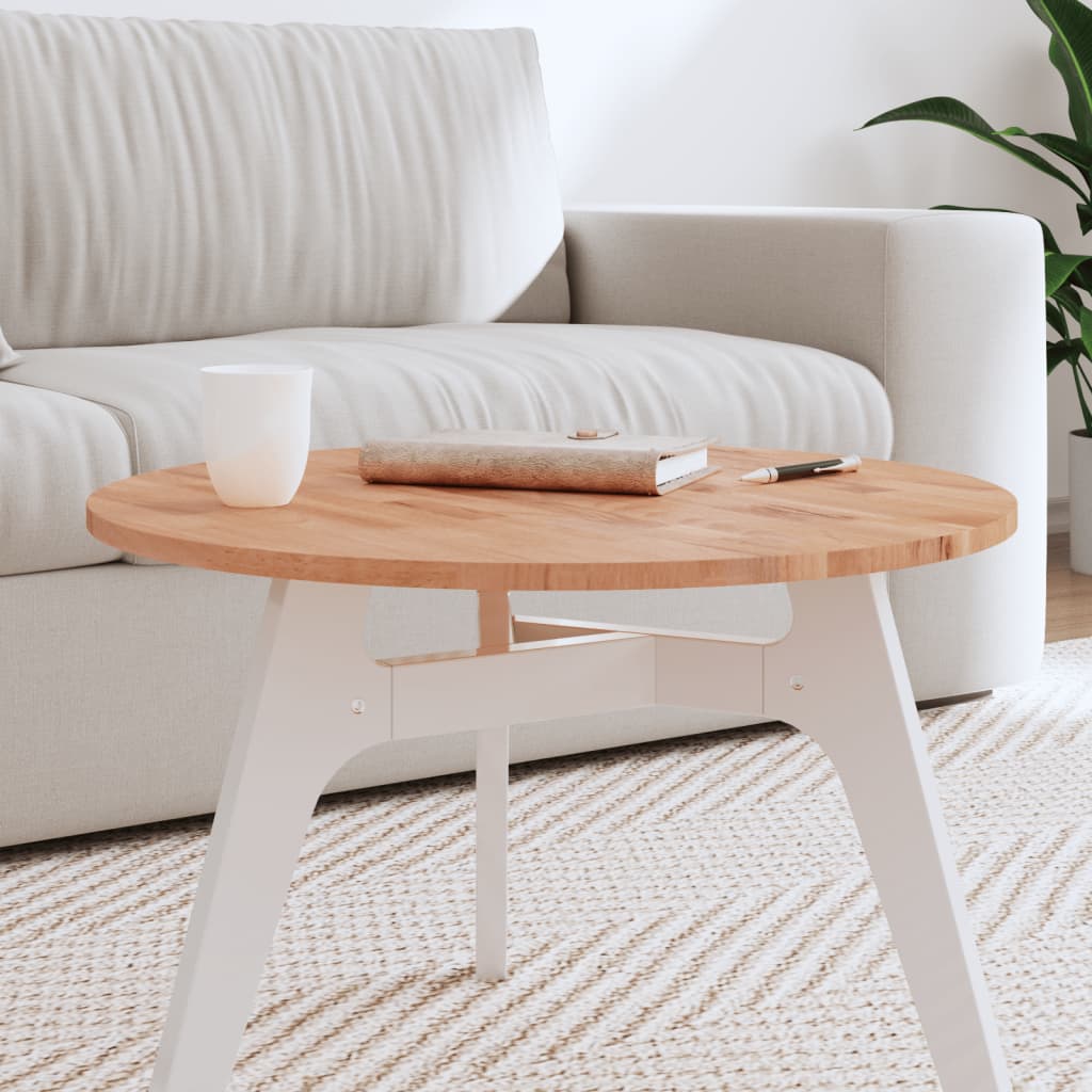 Dessus de table Ø60x1,5 cm rond bois massif de hêtre - XIOS