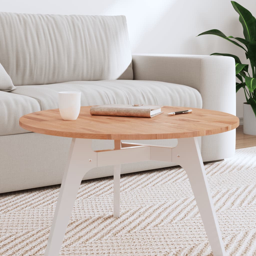 Dessus de table Ø70x1,5 cm rond bois massif de hêtre - XIOS
