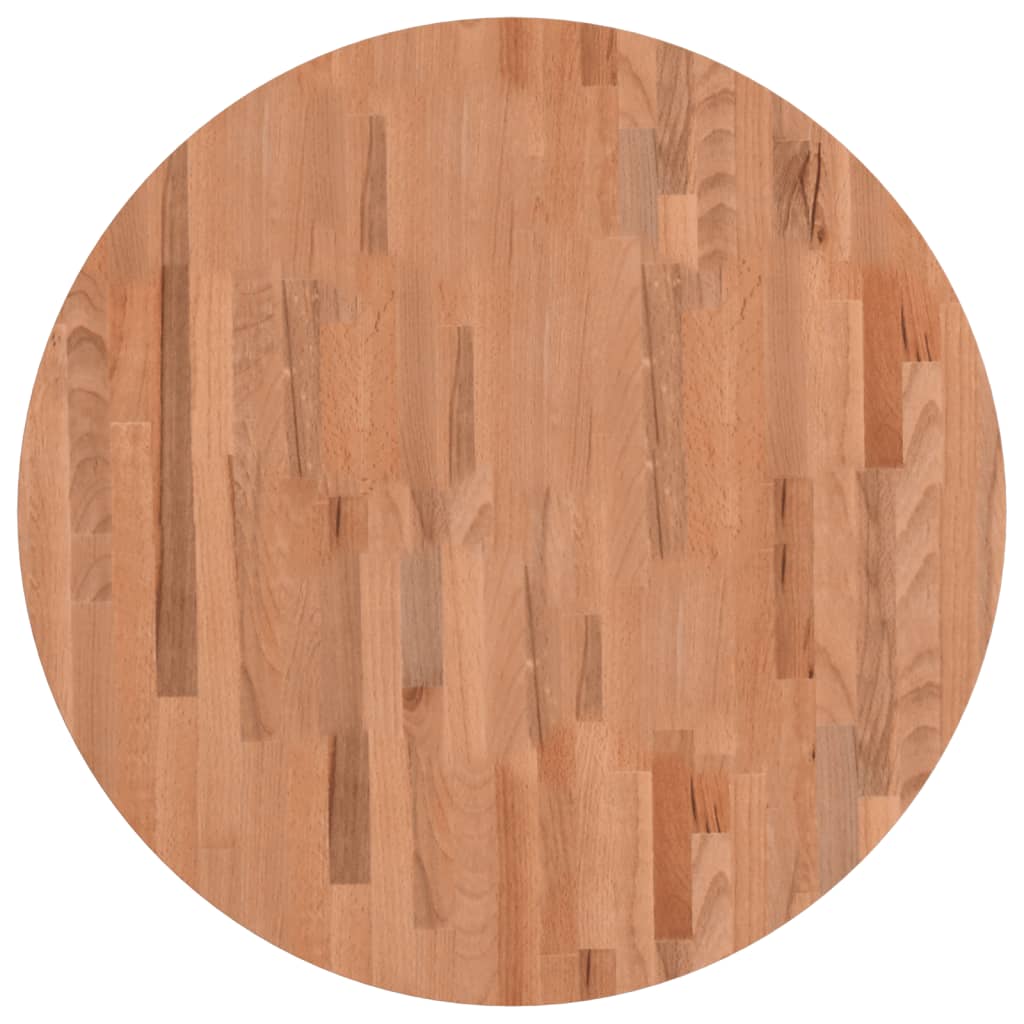 Dessus de table Ø80x1,5 cm rond bois massif de hêtre - XIOS