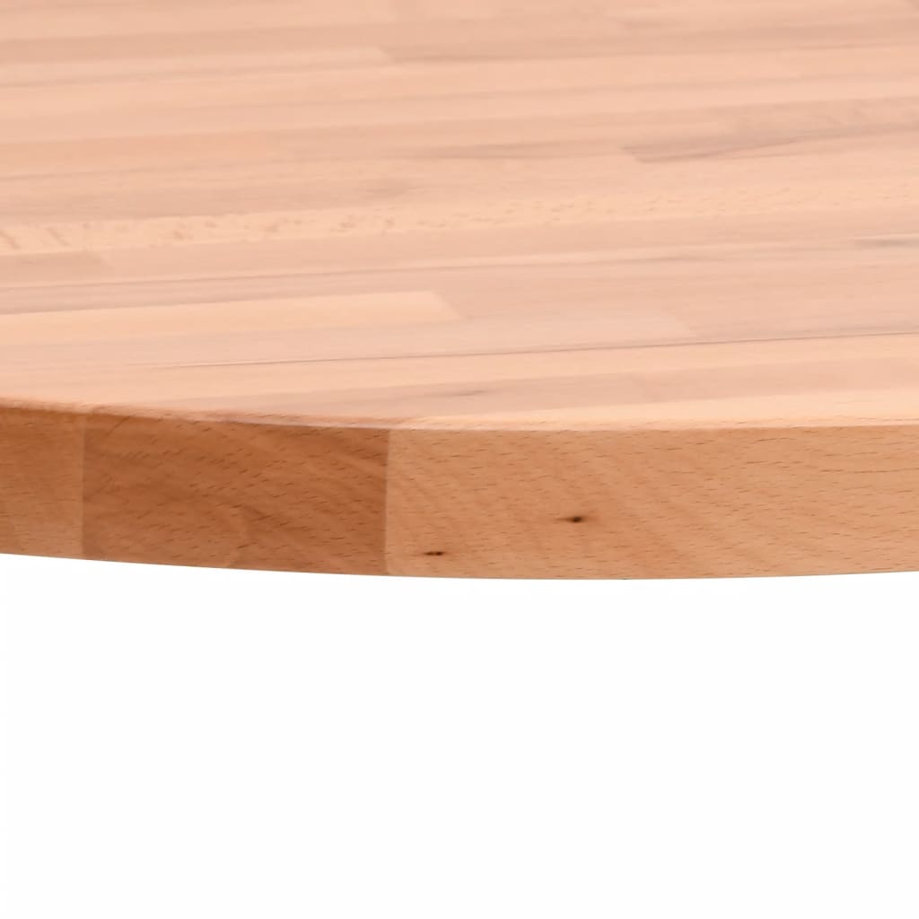 Dessus de table Ø80x1,5 cm rond bois massif de hêtre - XIOS